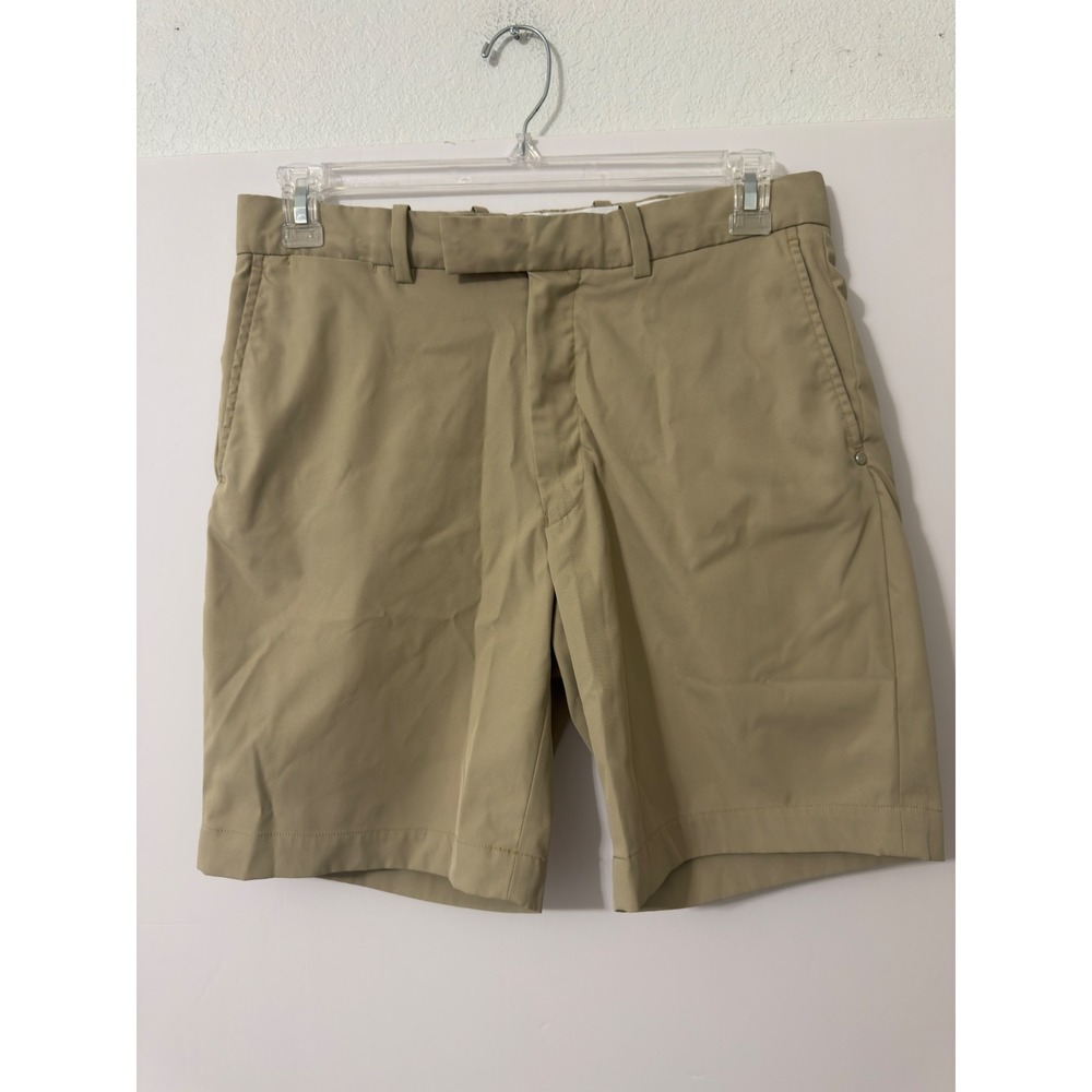 RLX Ralph Lauren Mens Tan Khaki Golf Shorts 32 Performance Polyester Gorpcore